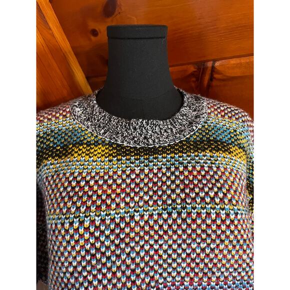 Rag & Bone Willow Rainbow Merino Wool Crewneck Sweater sz M - Picture 5 of 10
